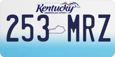 KY license plate 253MRZ
