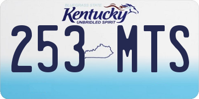 KY license plate 253MTS