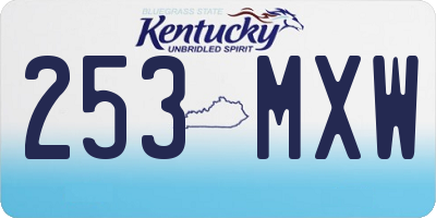 KY license plate 253MXW