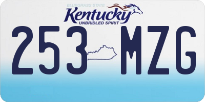 KY license plate 253MZG