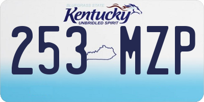 KY license plate 253MZP
