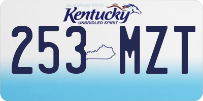 KY license plate 253MZT