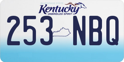 KY license plate 253NBQ
