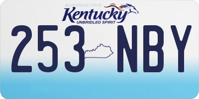 KY license plate 253NBY