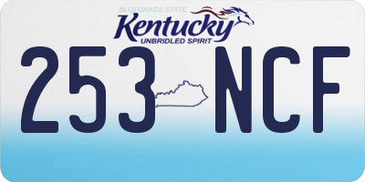KY license plate 253NCF