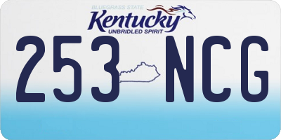 KY license plate 253NCG