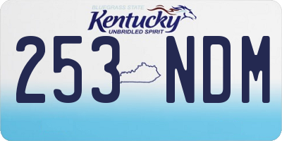 KY license plate 253NDM