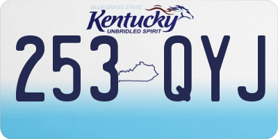 KY license plate 253QYJ