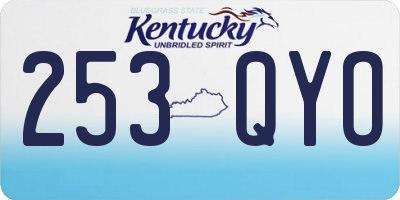 KY license plate 253QYO