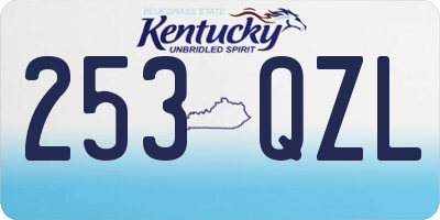 KY license plate 253QZL