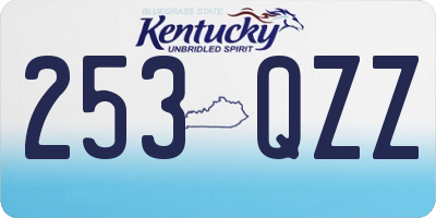 KY license plate 253QZZ