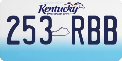 KY license plate 253RBB