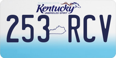 KY license plate 253RCV