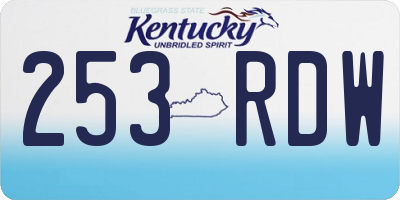 KY license plate 253RDW