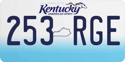 KY license plate 253RGE