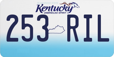 KY license plate 253RIL