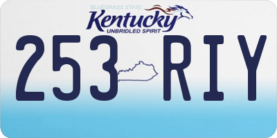 KY license plate 253RIY