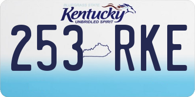KY license plate 253RKE