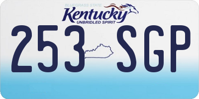 KY license plate 253SGP