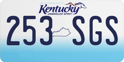 KY license plate 253SGS