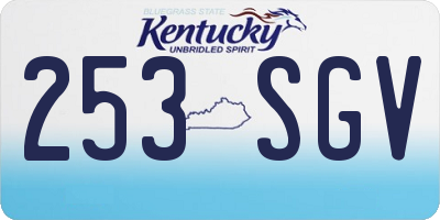 KY license plate 253SGV