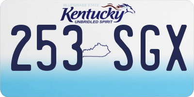 KY license plate 253SGX