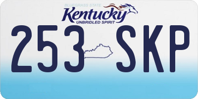 KY license plate 253SKP