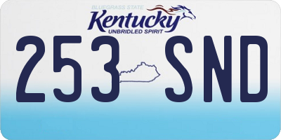 KY license plate 253SND