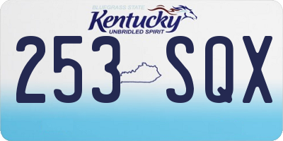 KY license plate 253SQX
