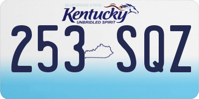 KY license plate 253SQZ
