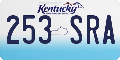 KY license plate 253SRA
