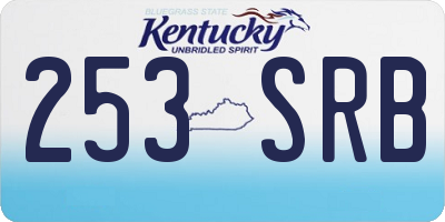 KY license plate 253SRB