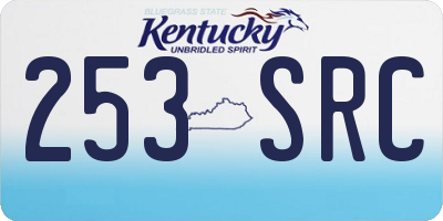 KY license plate 253SRC