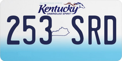 KY license plate 253SRD