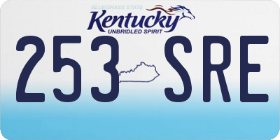 KY license plate 253SRE