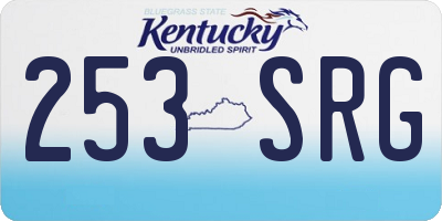 KY license plate 253SRG