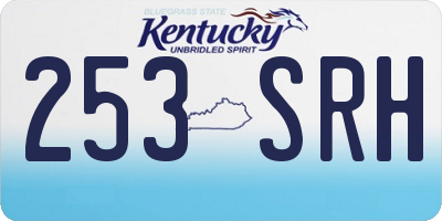 KY license plate 253SRH