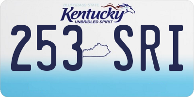 KY license plate 253SRI