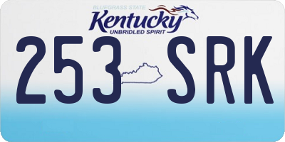 KY license plate 253SRK