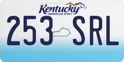 KY license plate 253SRL