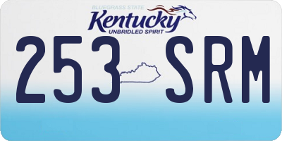 KY license plate 253SRM