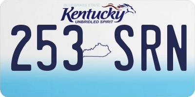 KY license plate 253SRN
