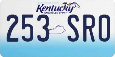 KY license plate 253SRO