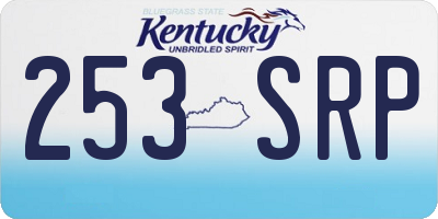 KY license plate 253SRP