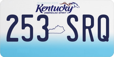 KY license plate 253SRQ