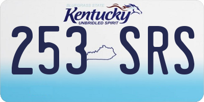 KY license plate 253SRS
