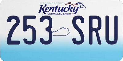 KY license plate 253SRU