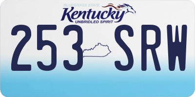 KY license plate 253SRW