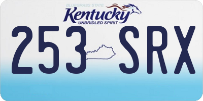 KY license plate 253SRX