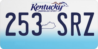 KY license plate 253SRZ